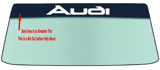 Fits Audi Vehicle Windshield Banner Die Cut Vinyl Decal - With Application Tool