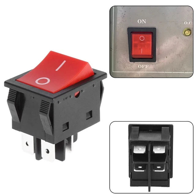 Welding Machine Power-Switch 30A/250VAC Electric Heater Switch 4Pin With Light