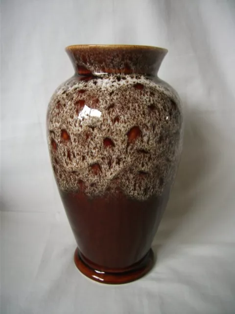 Brown & Mottled Design Pottery Vase – Ref 2980