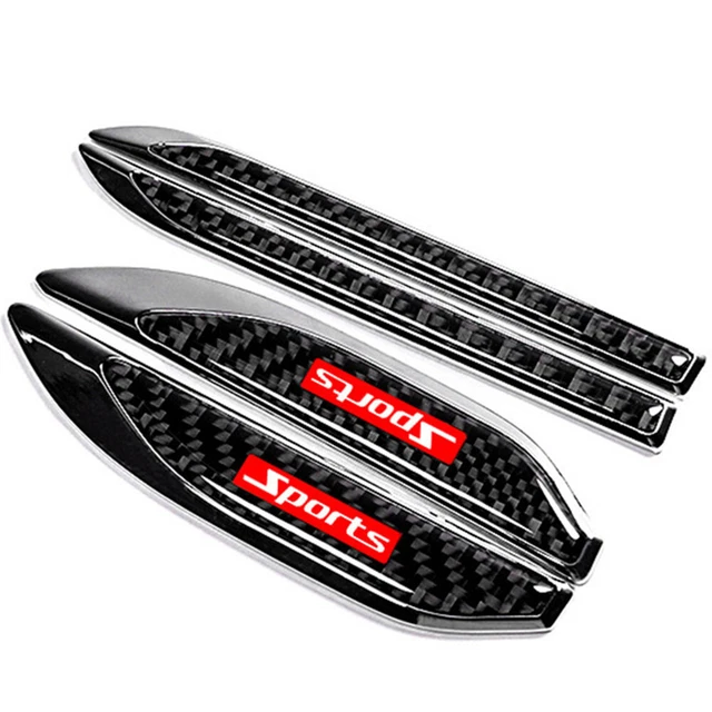 4Pcs Dagger Emblem Fender Decals Carbon Fiber 3D For Car Front Door Side Trim