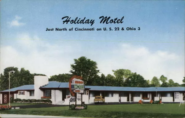 Cincinnati,OH Holiday Motel Hamilton County Ohio Economy Advertising Postcard