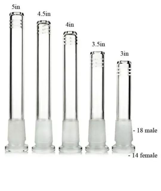 2 x 6 Cuts Glass Downstem 14” Female 2.5'' to 6'' Length Available