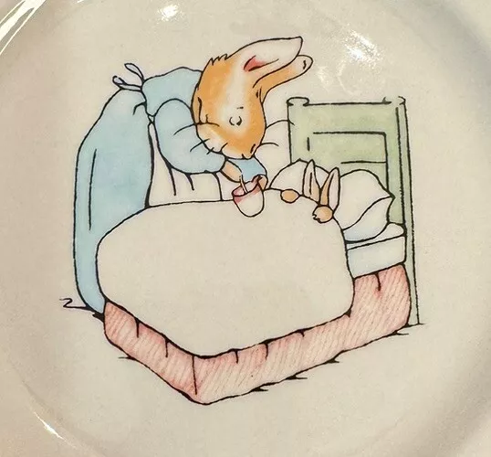 Wedgwood England The World of Peter Rabbit 1991 Plate His Mother Put Him to Bed 2