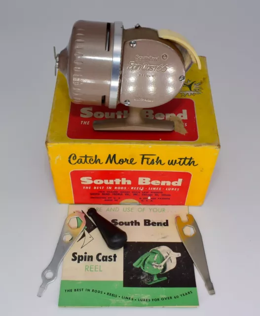 VINTAGE SOUTH BEND Spin Cast 66 Model A Freshwater Fishing Reel w/Box &  Instruct $26.05 - PicClick