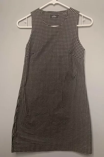 Kate Spade Saturday Dress Womens 4 Small Square Polka Dot Black Formal