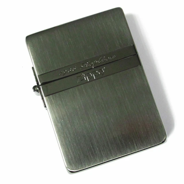 Zippo 1935 Replica Mirror Line Black Nickel Etching Japan Limited Oil Lighter