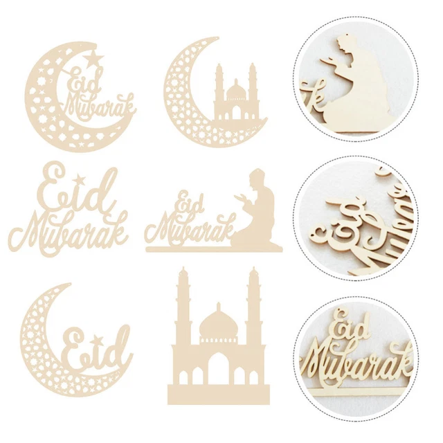 Eid al-Fitr 6pcs Eid Mubarak Dekorationen Eid Mubarak Ornament
