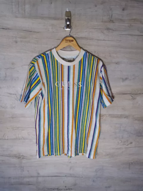 UK GUESS "SS RAYON PALI STRIPE SHIRTS "