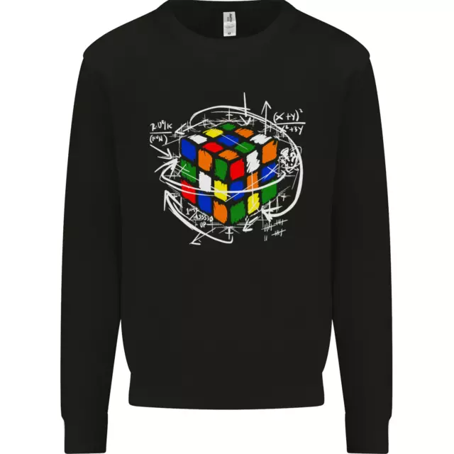 Cubo di Rubik Equazione Divertente Puzzle Enigma Bambini Felpa Maglione