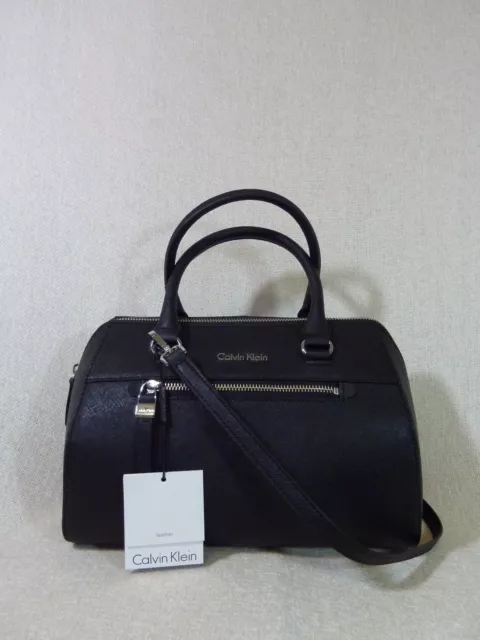 Calvin klein hudson top saffiano leather satchel