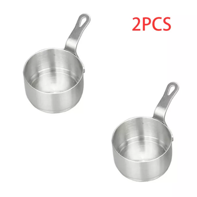 2pcs Non-Stick Mini Saucepan Cookware Cooking Pan Pot Sauce Serving Pan 50ml