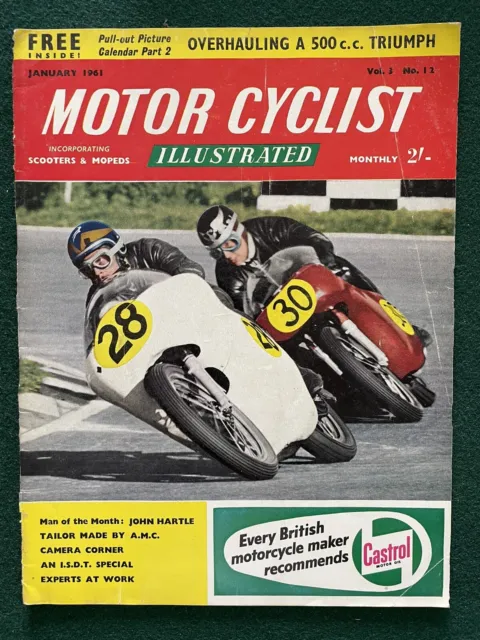 VINTAGE MOTOR CYCLIST Illustrated Magazine Jan 1961 Excelsior 500 ...