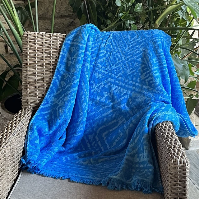 Drap de bain turquoise 90 x 160 cm