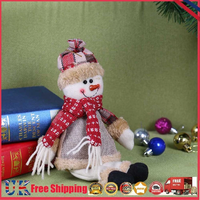 Weihnachtssitz Ornamente Weihnachtsmann Schneemann Puppen Anhänger Hirsch Wohnkultur *Z