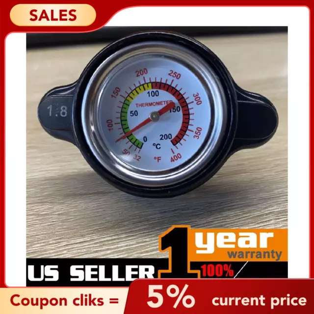 High Pressure Radiator Cap w/ Temperature Gauge 1.8 Bar Radiator Cap 25.6Psi