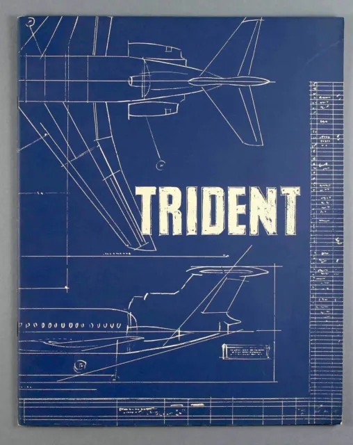 Trident Manufacturers Sales Brochure Hawker Siddeley 1964 Cutaway Seat Maps