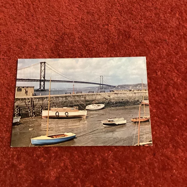 Postcard Forth Road Bridge from South Queensferry, colour