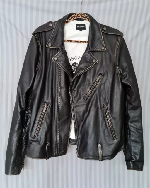 Bolongaro trevor antique clearance finish biker jacket