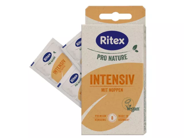 Ritex Pro Nature Intensiv 8 Kondome Made in Gemany, genoppt, 100% natürlich