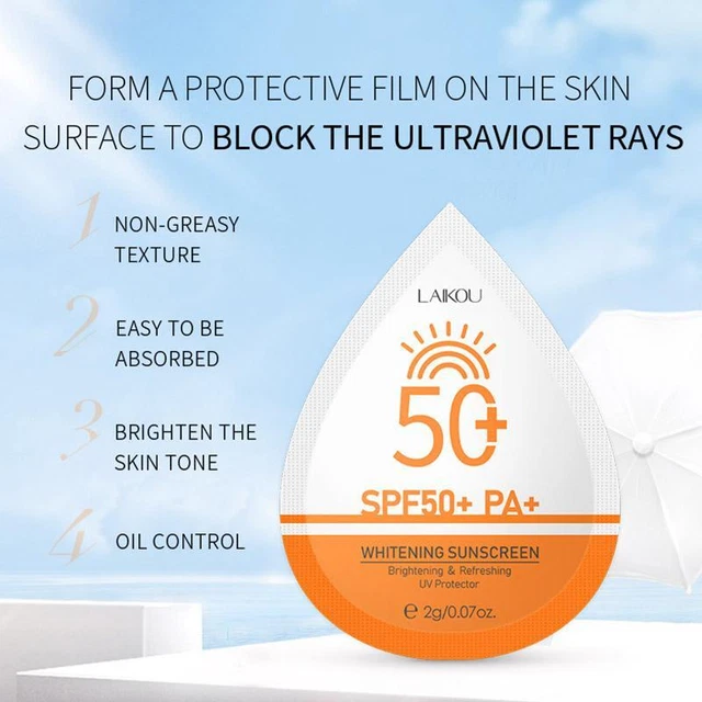 Protector solar UV protector solar blanqueamiento facial corporal FPS50+ 2 g bloqueador solar M1F9 Y8Y6