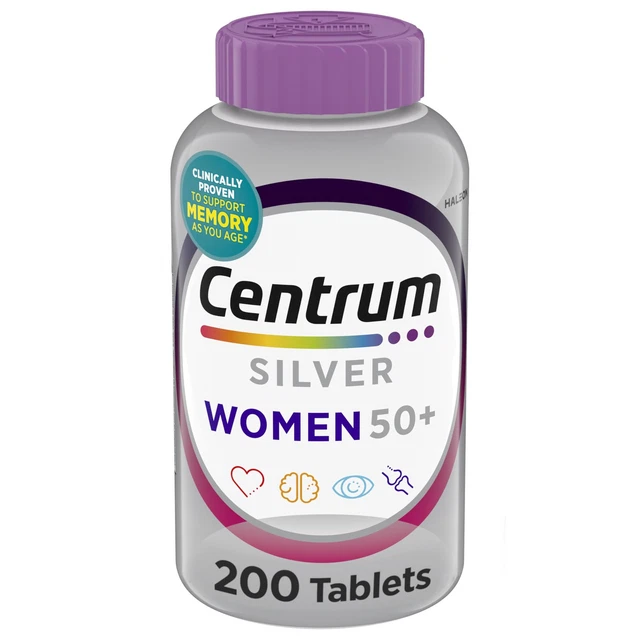 CENTRUM SILVER WOMEN'S Multivitamin 50+ Memory Support 200 Tablets £53. ...