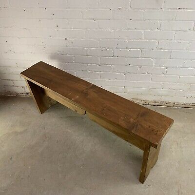 Simple Vintage Rustic Pine Bench 3