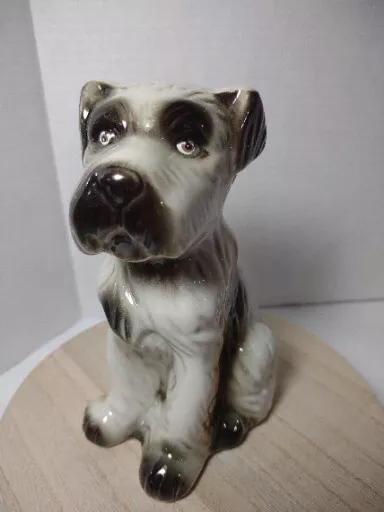 Vintage Ceramic 6” Terrier Dog Figurine Made In Brazil