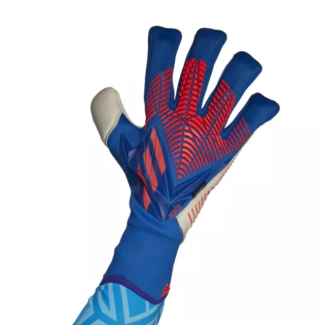 adidas Predator Pro Fingersave Torwarthandschuhe Erwachsene blau/rot/weiß HB7943