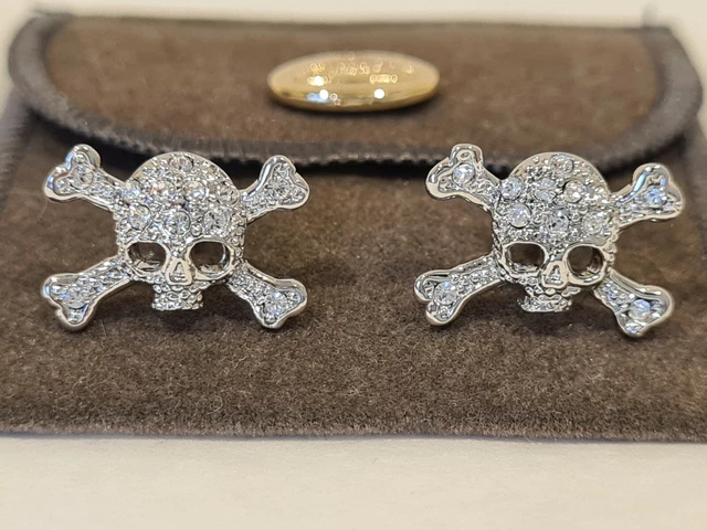 Diamante hotsell skull earrings