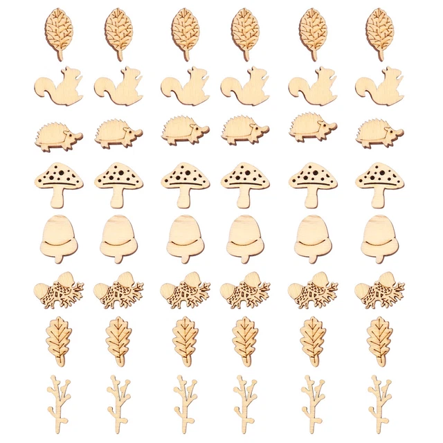 200 piezas discos de madera de dibujos animados hágalo usted mismo artesanía para Scrapbooking Home Decoration