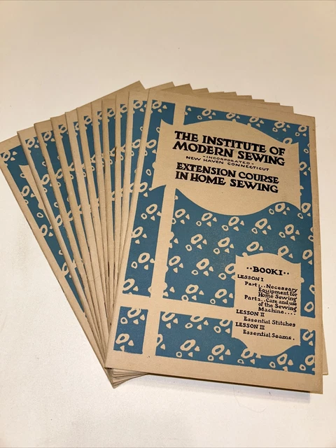 MODERN HOME SEWING AND DRESSMAKING 12 Booklets 1921 Institute Of Modern Sewing
