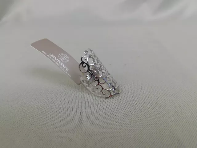 Giani Bernini Sterling Silver Filigree Ring with Swarovski Elements #1125 2