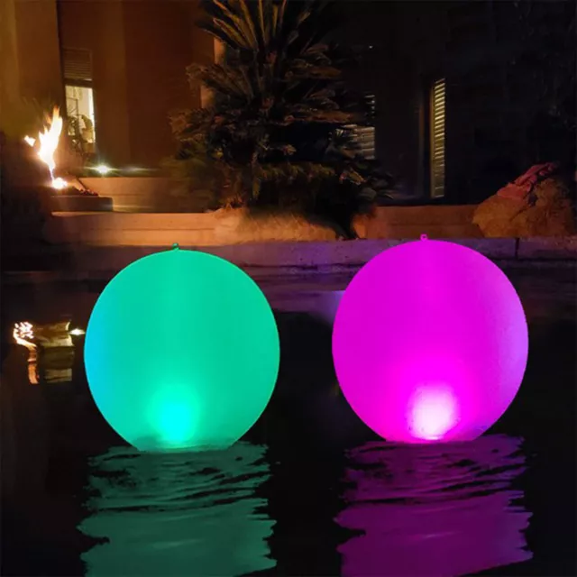 15.7inch LED Beach Ball 16 Colors Changing Light up Pool Ball Remote Control .g