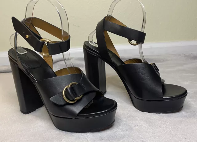 Chloé Kingsley Platform Leather Sandals EU Sz 39.5