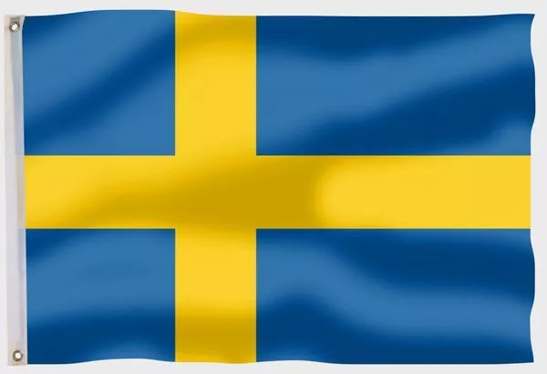 Flagge Fahne Schweden Hissflagge 90X150 Schwedische Fahnen Ösen Flag Fahnenmast