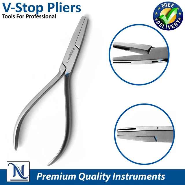 Dental V-Stop Plier Orthodontic Archwire Forming Loop Notch V Bend Braces Tools