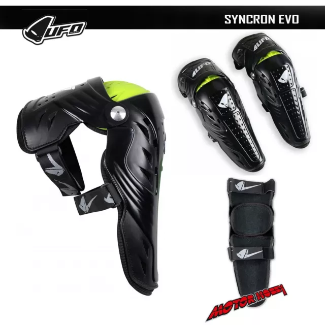 Ginocchiere Off-Road Ufo Syncron Evo Cross Enduro Atv Nero Taglia Unica