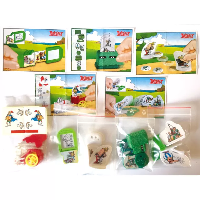 ASTERIX - KINDER SORPRESA MERENDERO ITALY 2005 - n. 5 Gadget + 5 BPZ - OBELIX