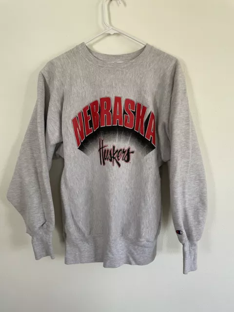 Vintage Champion 80s Nebraska Huskers Reverse Weave Crewneck Sweatshirt Sz L