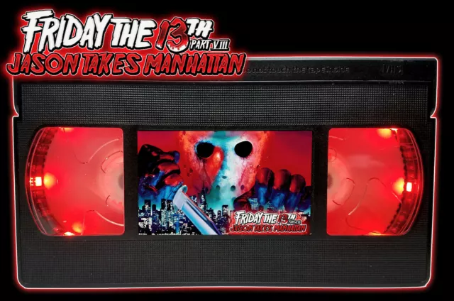 Friday the 13th Part 8 Jason Takes Manhattan (1989) Retro VHS Lamp