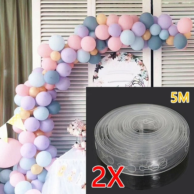 2pcs Ballon Rayures 5m Bande Festival Anniversaire Mariage Kettenballon
