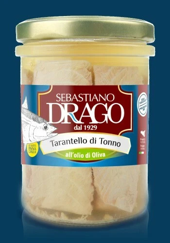 Tarantello Di Tonno Drago In Olio Di Oliva 1 Bocce In Vetro Da Gr 200 Conserve