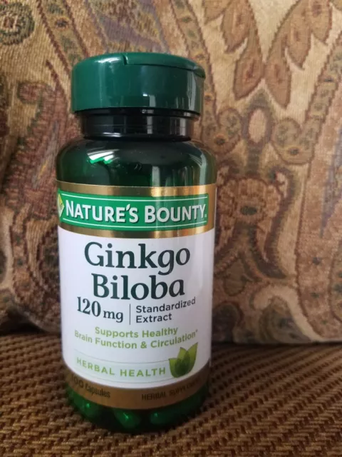 NB Ginko Biloba 120mg, 100ct Support Memory Brain Mild Anti Aging Natural 07/26.