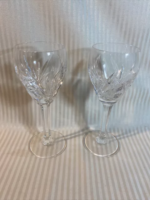 Waterford Marquis “Provence” Crystal Water White Wine Goblets/Glasses – Set Of 2