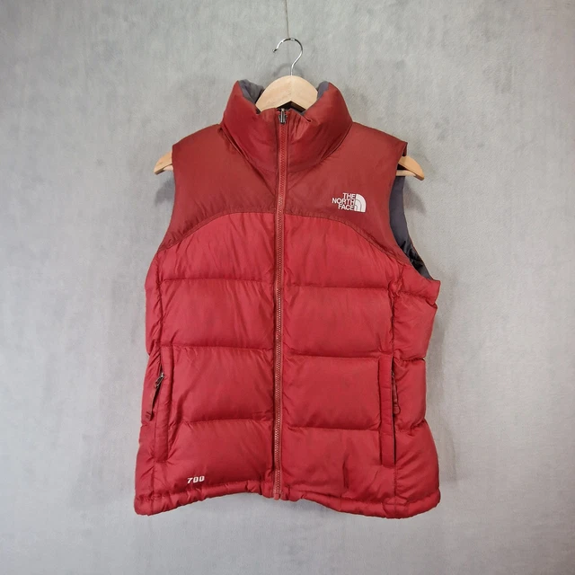 THE NORTH FACE 700 Nuptse Goose Down Body Warmer Gilet Women Small