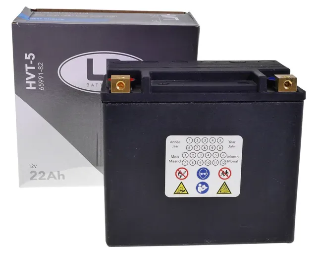 Batterie 12V 22Ah LANDPORT HVT-5 SLA AGM 173x98x154mm sans entretien, moto Harle