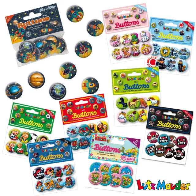 KINDER BUTTON - Buttons Set als Mitgebsel Anstecker Kindergeburtstag LUTZ MAUDER