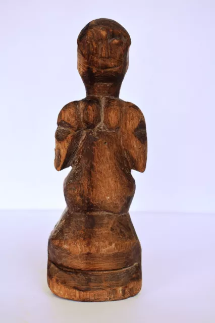 Ancien En Bois Poupée Primitive Putali Fabriqué À La Main Folk Art Statue