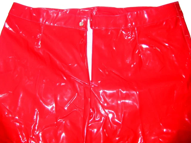 Pantalon  Trouser Vinyl Rouge Red Fetish - Agorafolies