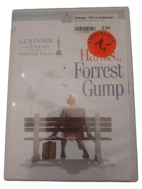 FORREST GUMP DVD Robert Zemeckis Tom Hanks Drama Historisch Liebesfilm ...